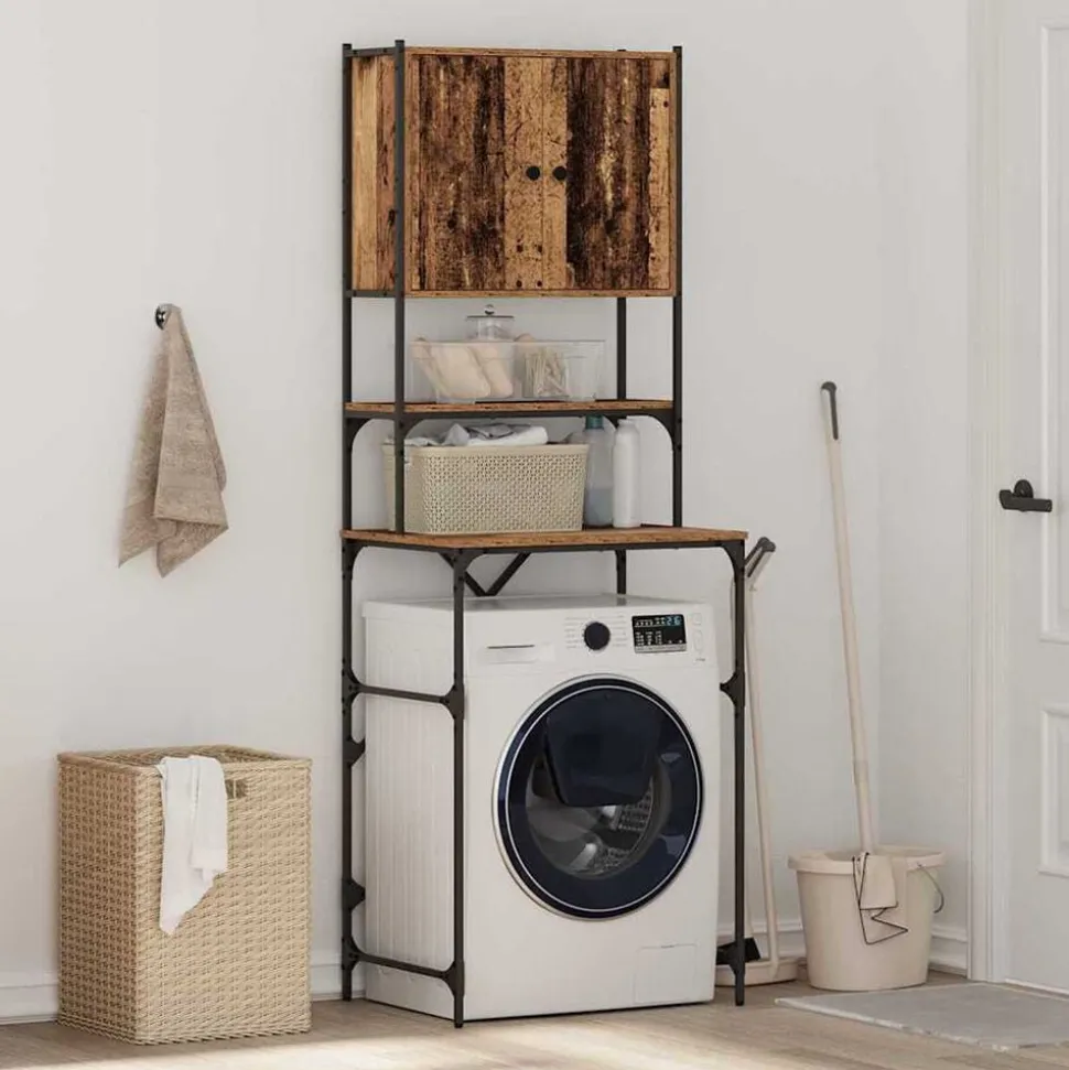 vidaXL Cabinet pour lave-linge Bois ancien 68 x 48,5 x 194 cm