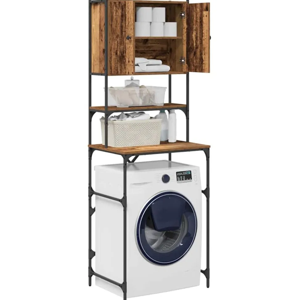 vidaXL Cabinet pour lave-linge Bois ancien 68 x 48,5 x 194 cm