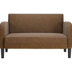 vidaXL Canapé causeuse marron 110 cm similicuir