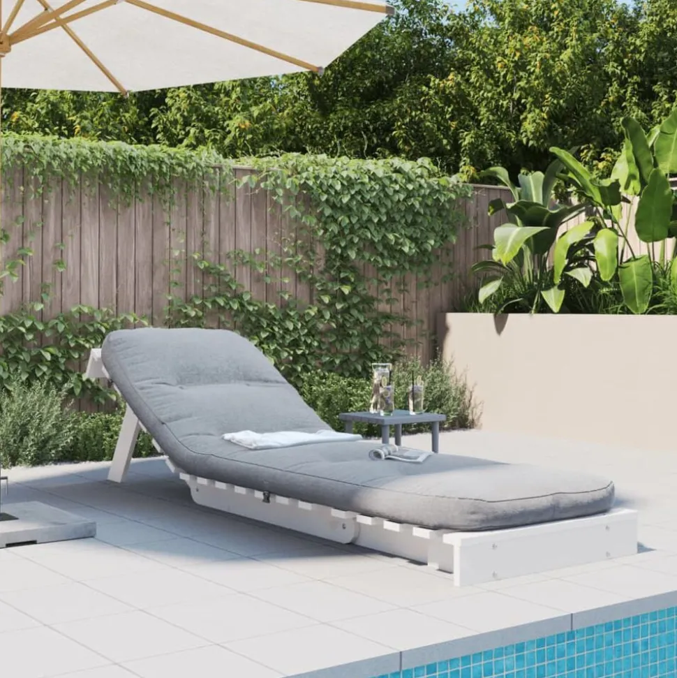 vidaXL Canapé-lit futon avec matelas 60x206x11 cm bois massif de pin