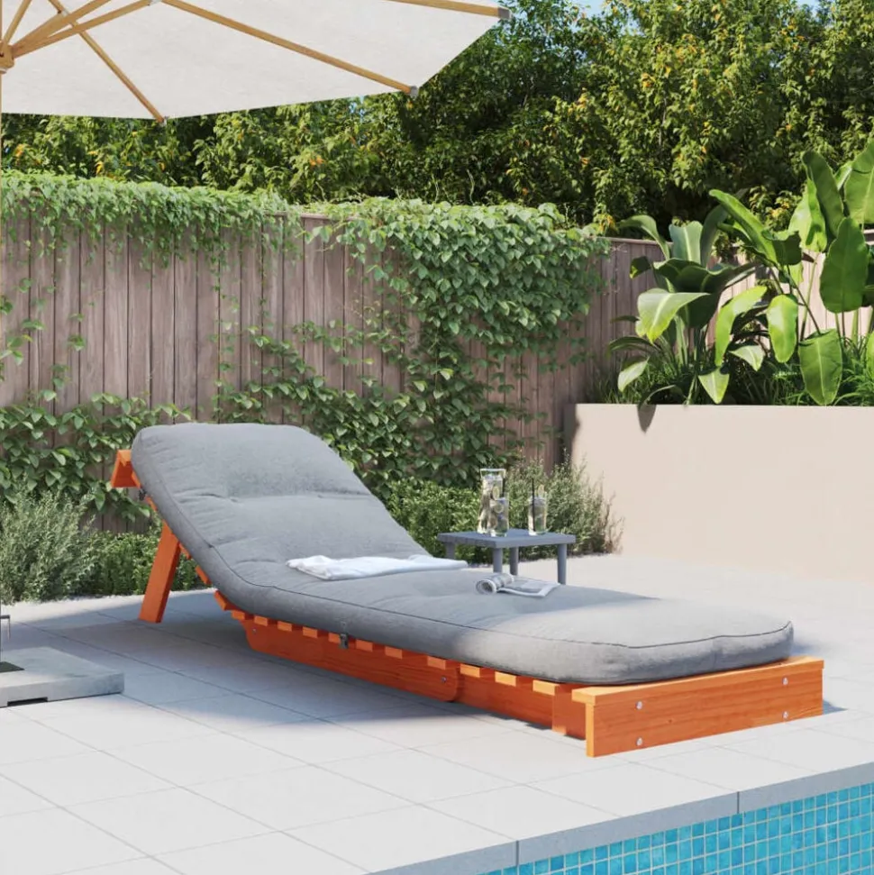 vidaXL Canapé-lit futon avec matelas 60x206x11 cm bois massif de pin