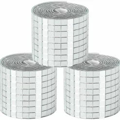 vidaXL Carreau de miroir mosaïque 3 pcs Argenté 100 x 4 cm Verre