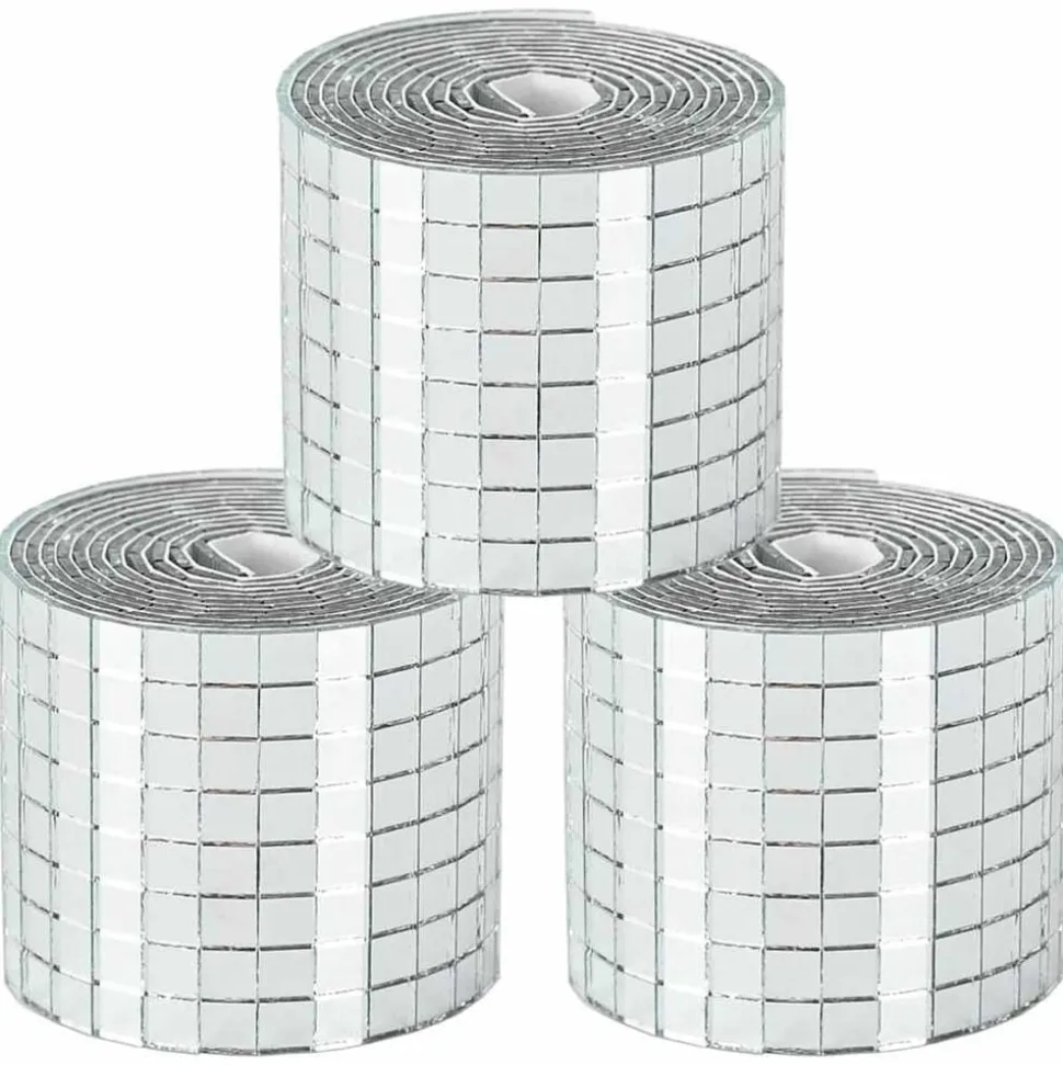 vidaXL Carreau de miroir mosaïque 3 pcs Argenté 100 x 4 cm Verre