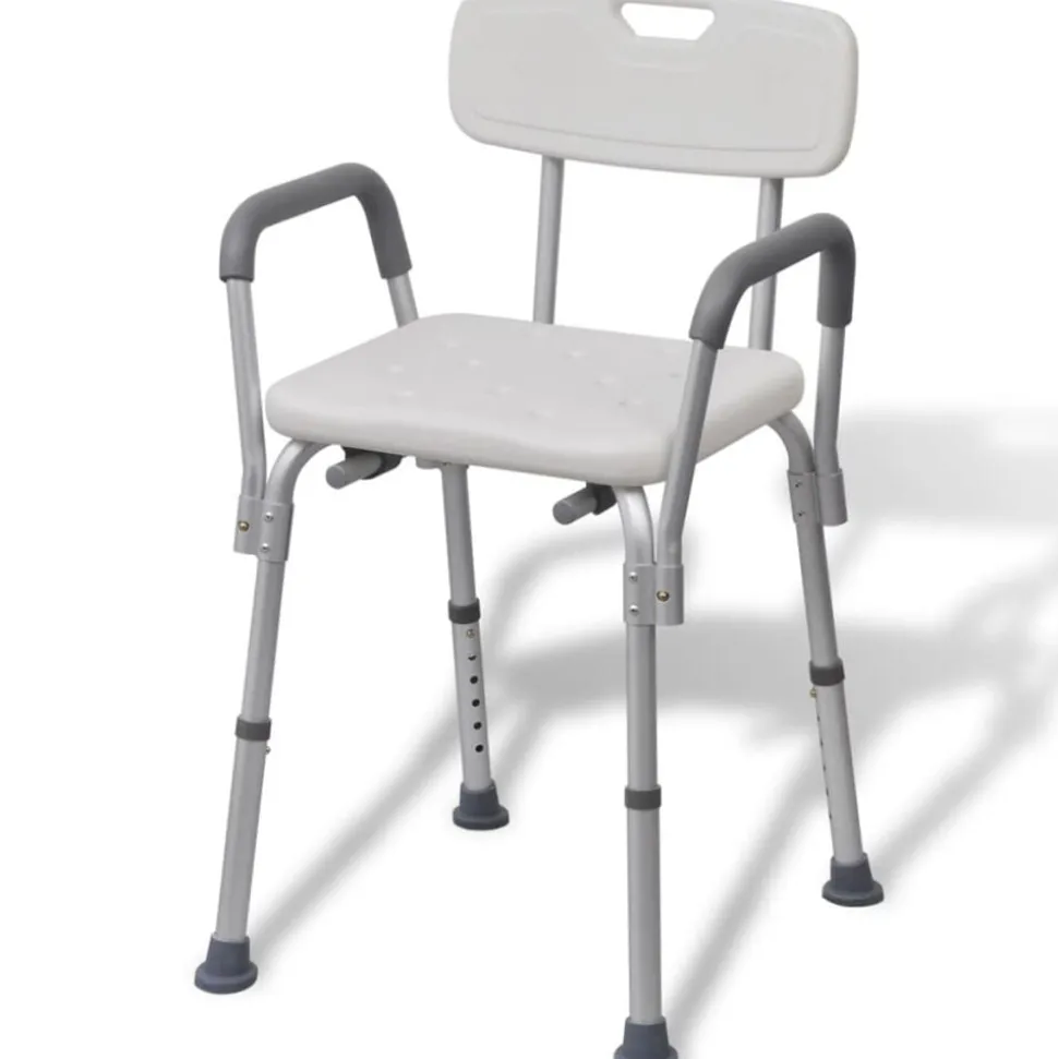 vidaXL Chaise de douche Aluminium Blanc