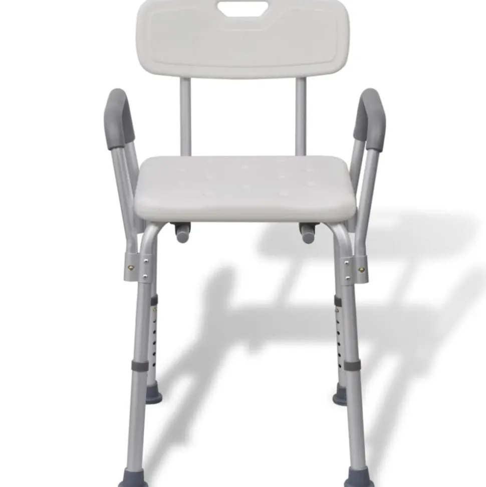 vidaXL Chaise de douche Aluminium Blanc