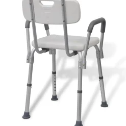 vidaXL Chaise de douche Aluminium Blanc
