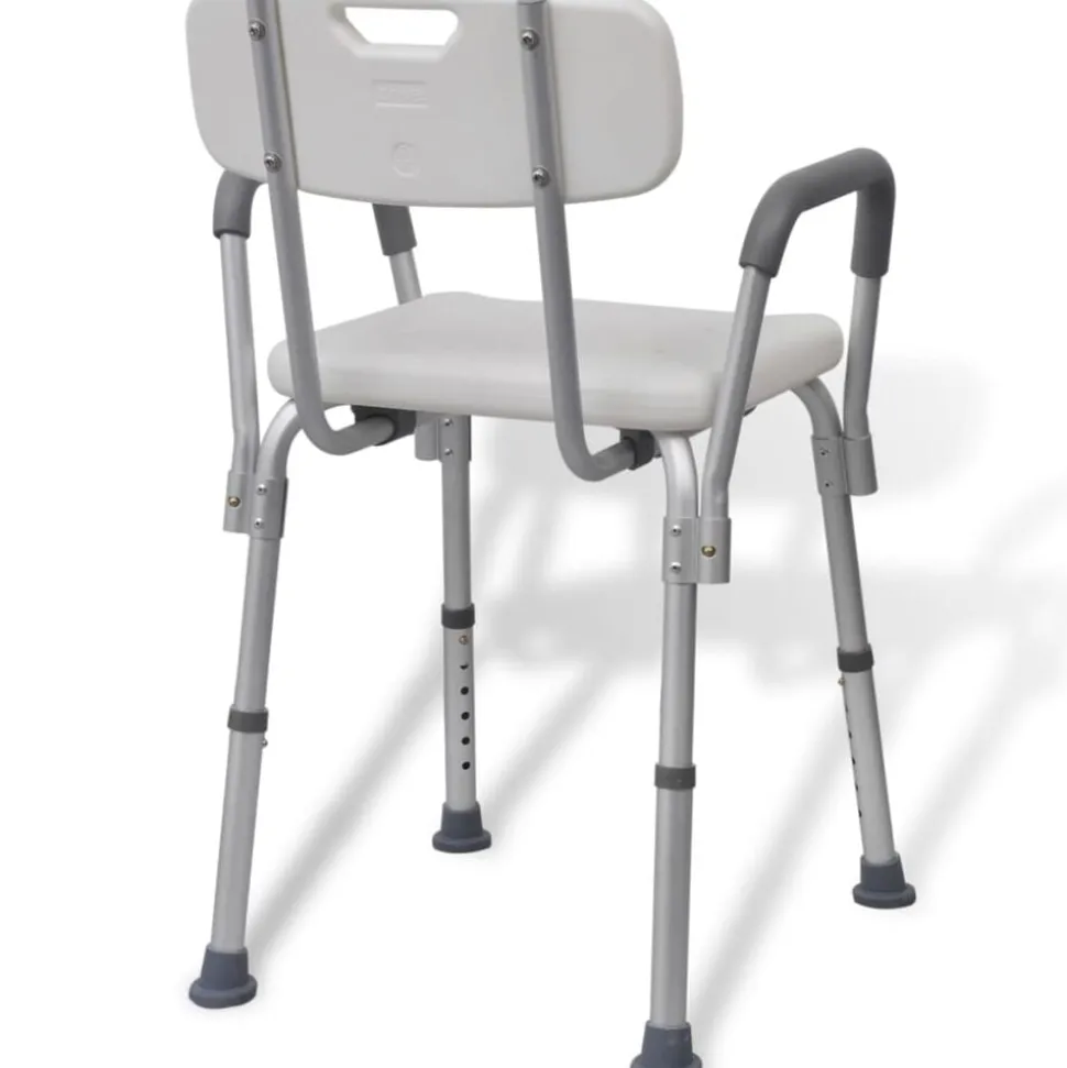 vidaXL Chaise de douche Aluminium Blanc