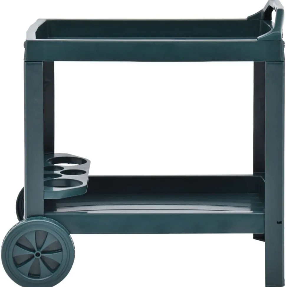vidaXL Chariot à boissons Vert 69x53x72 cm Plastique