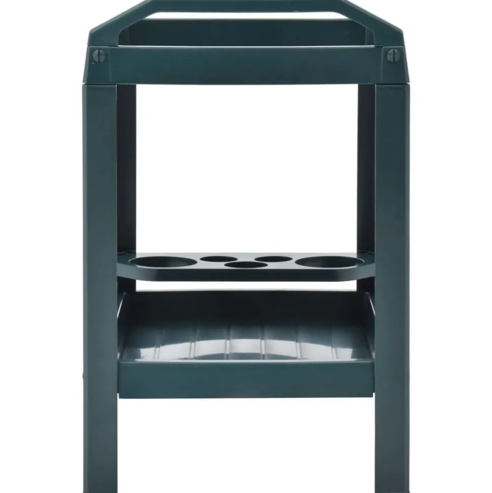 vidaXL Chariot à boissons Vert 69x53x72 cm Plastique