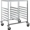 vidaXL Chariot à plateaux 12 bacs GN 75x55x87 cm acier inoxydable