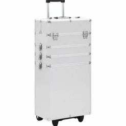 vidaXL Chariot de maquillage Aluminium Argenté
