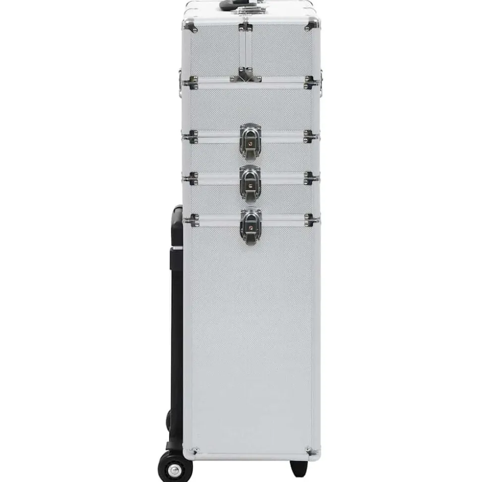vidaXL Chariot de maquillage Aluminium Argenté