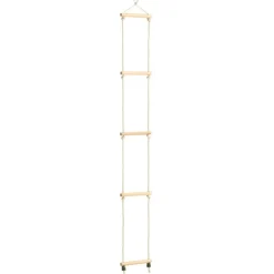 vidaXL Échelle de corde pour enfants Bois massif et PE 30x168 cm