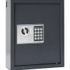 vidaXL Coffre-fort numérique Gris foncé 30 x 10 x 36,5 cm Acier