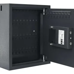 vidaXL Coffre-fort numérique Gris foncé 30 x 10 x 36,5 cm Acier
