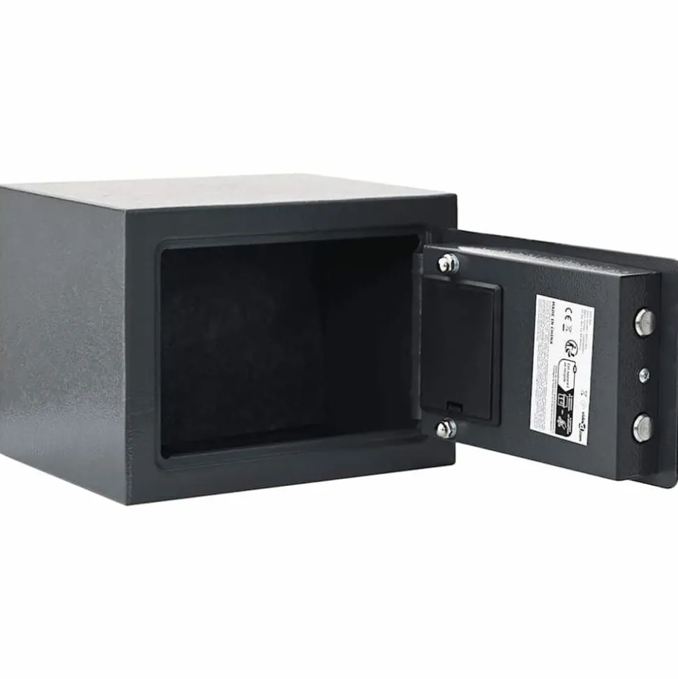 vidaXL Coffre-fort numérique Gris foncé 23 x 17 x 17 cm Acier