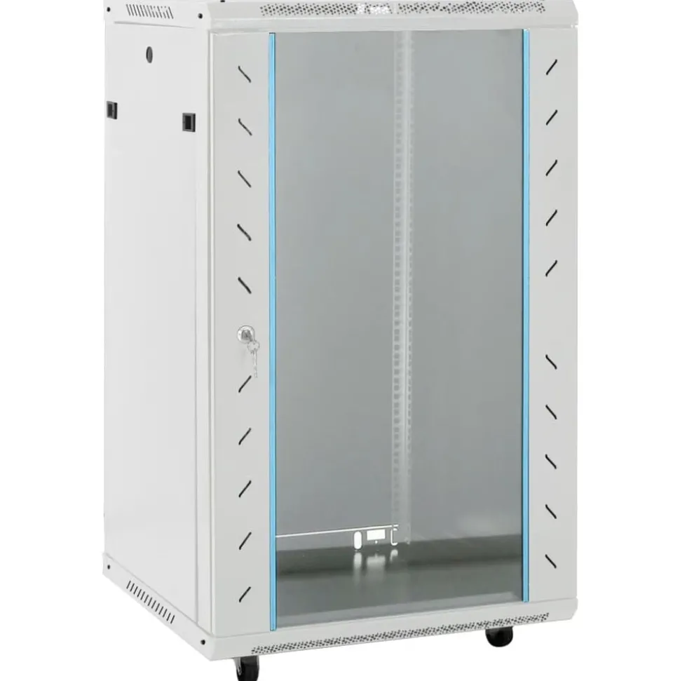 vidaXL Coffret de réseau 18U 19" IP20 gris 60x60x100 cm