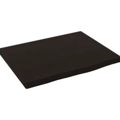 vidaXL Comptoir de salle de bain marron foncé 40x30x2 cm bois traité