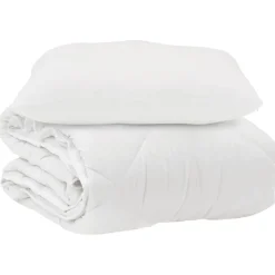 vidaXL Couette avec oreiller 2 pcs Blanc Microfibre
