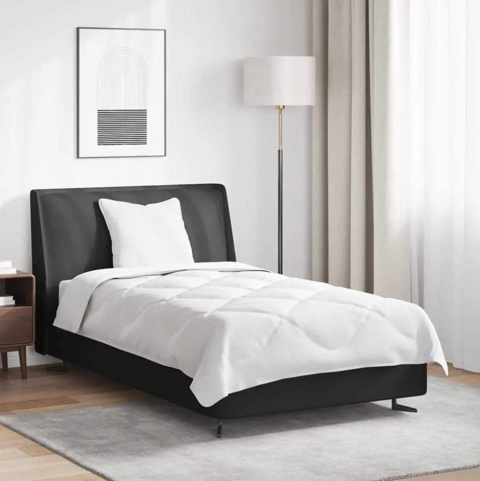 vidaXL Couette avec oreiller 2 pcs Blanc Microfibre