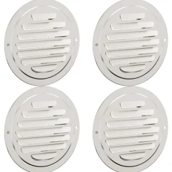 vidaXL Couvre-vent Air 4 pcs Argent 80 mm Acier inoxydable