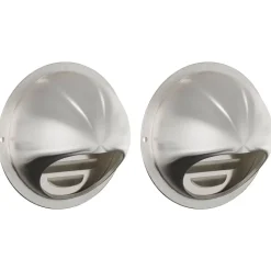 vidaXL Couvre-vent Air 2 pcs Argent 80 mm Acier inoxydable