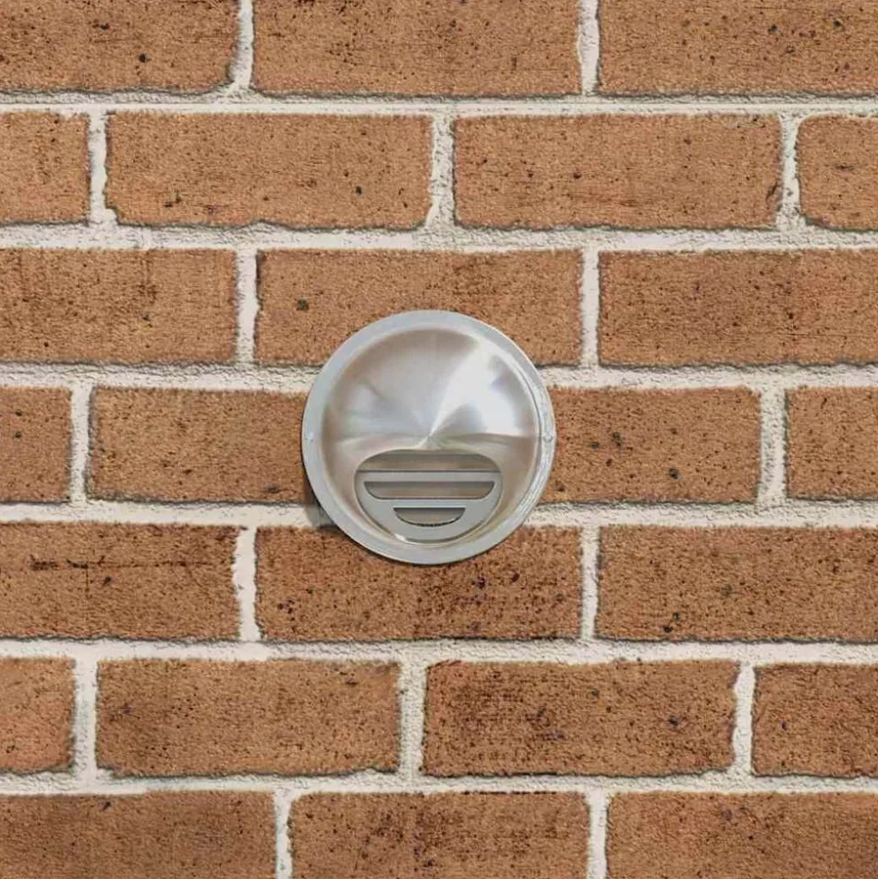 vidaXL Couvre-vent Air 2 pcs Argent 100 mm Acier inoxydable