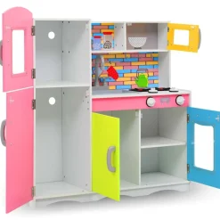 vidaXL Cuisine en jouet pour enfants MDF 80x30x85 cm Multicolore