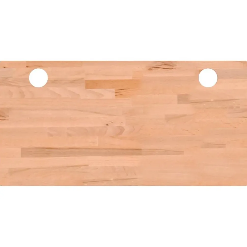 vidaXL Dessus de bureau 100x50x1,5 cm bois massif de hêtre