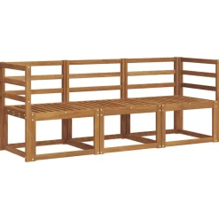 vidaXL Ensemble de canapés d'extérieur 3 pcs Naturel et Anthracite
