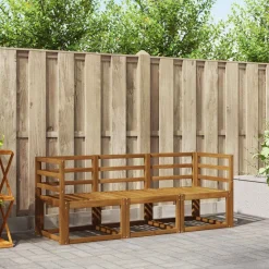 vidaXL Ensemble de canapés d'extérieur 3 pcs Naturel et Anthracite