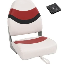 vidaXL Ensemble de sièges de bateau pliables lot de 2 dossier haut
