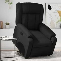 vidaXL Fauteuil inclinable Noir Similicuir