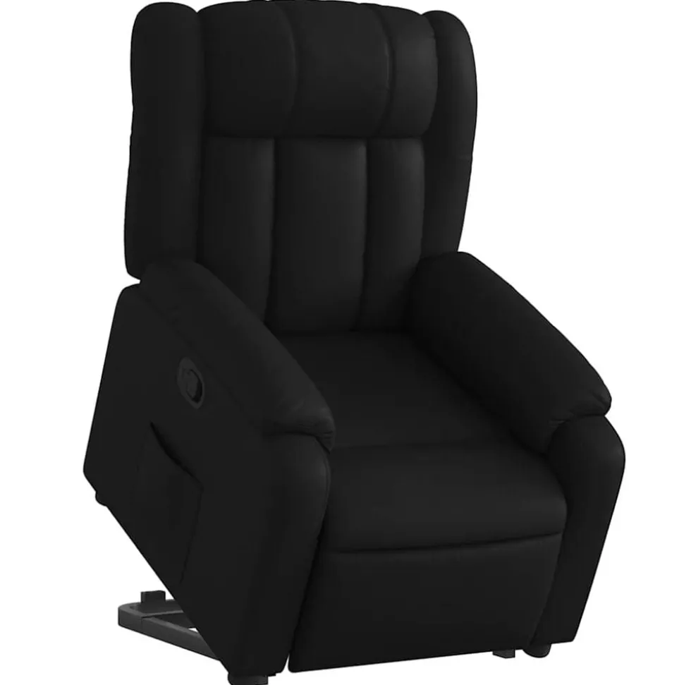 vidaXL Fauteuil inclinable Noir Similicuir