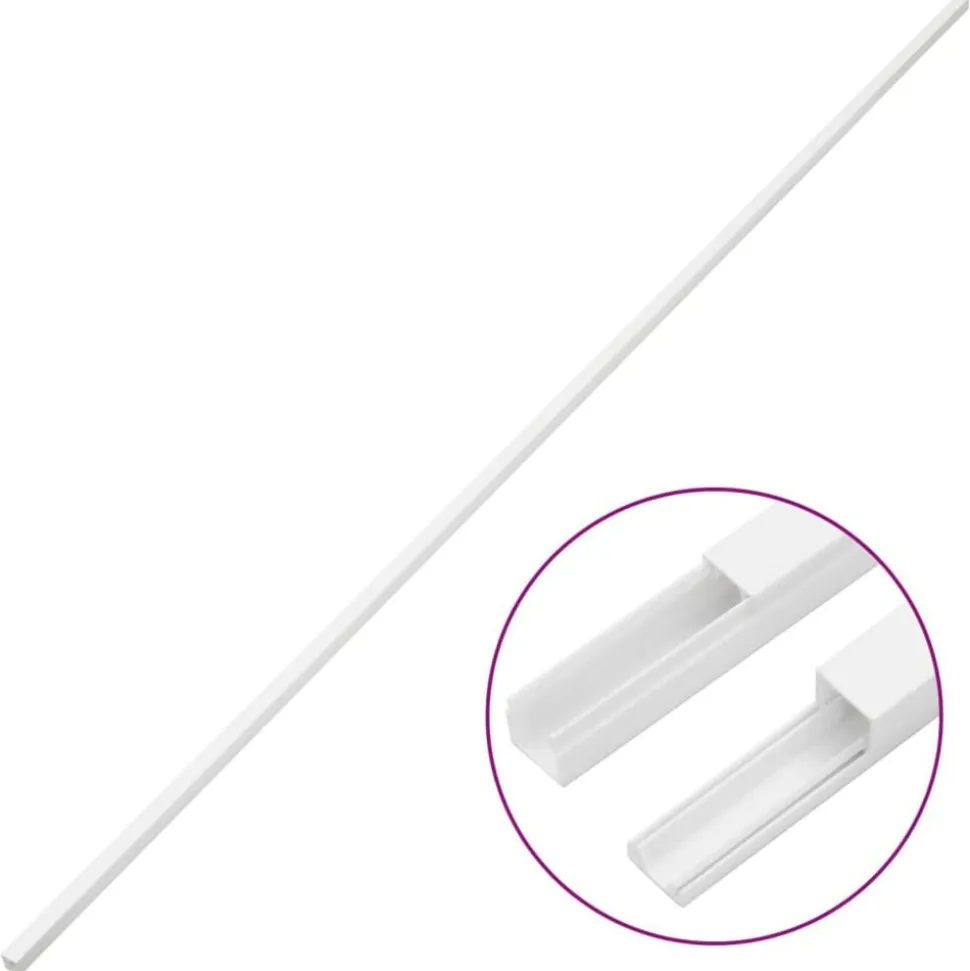 vidaXL Goulotte de câble 10x10 mm 10 m PVC