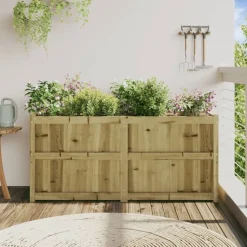 vidaXL Jardinière 150x50x70 cm bois de pin imprégné