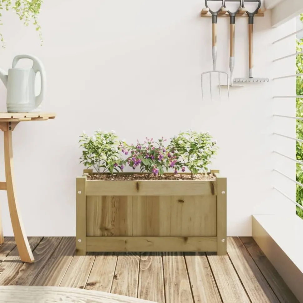 vidaXL Jardinière 60x31x31 cm bois de pin imprégné