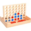 vidaXL Jeu 4 en ligne 24x15x4 cm Bois solide