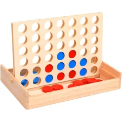 vidaXL Jeu 4 en ligne 24x15x4 cm Bois solide