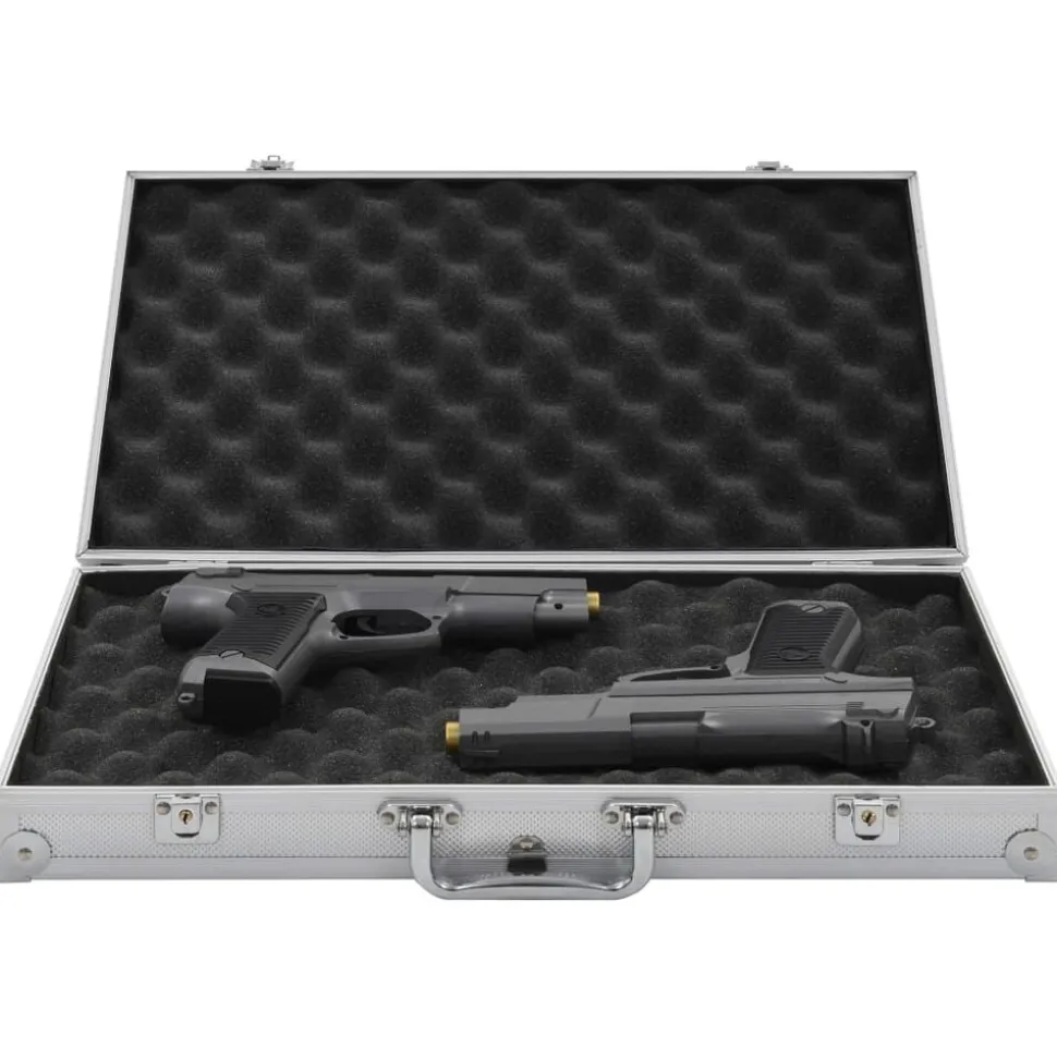 vidaXL Mallette pour arme à feu Aluminium ABS Argenté