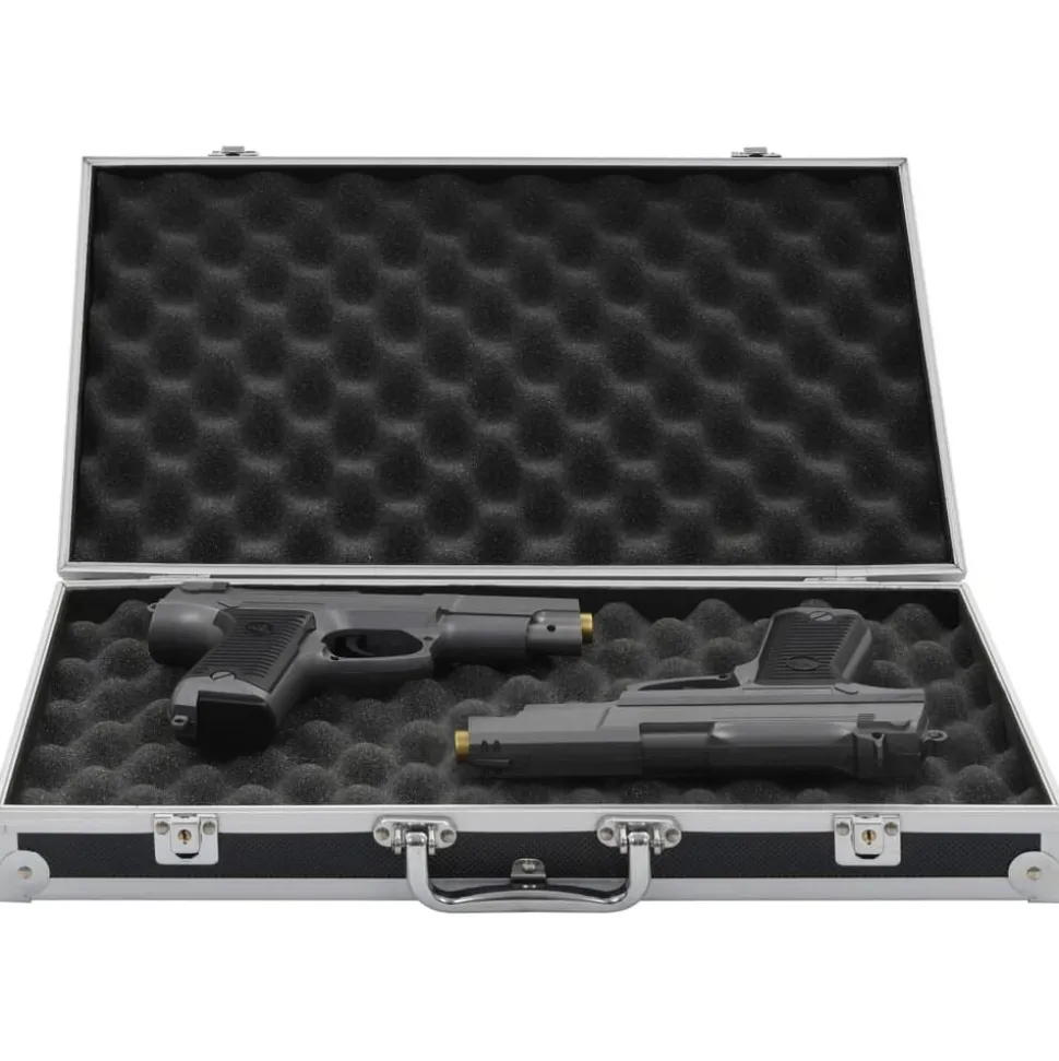 vidaXL Mallette pour arme à feu Aluminium ABS Noir