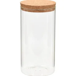 vidaXL 6pcs Pots de conservation en verre et couvercle en liège 1400ml