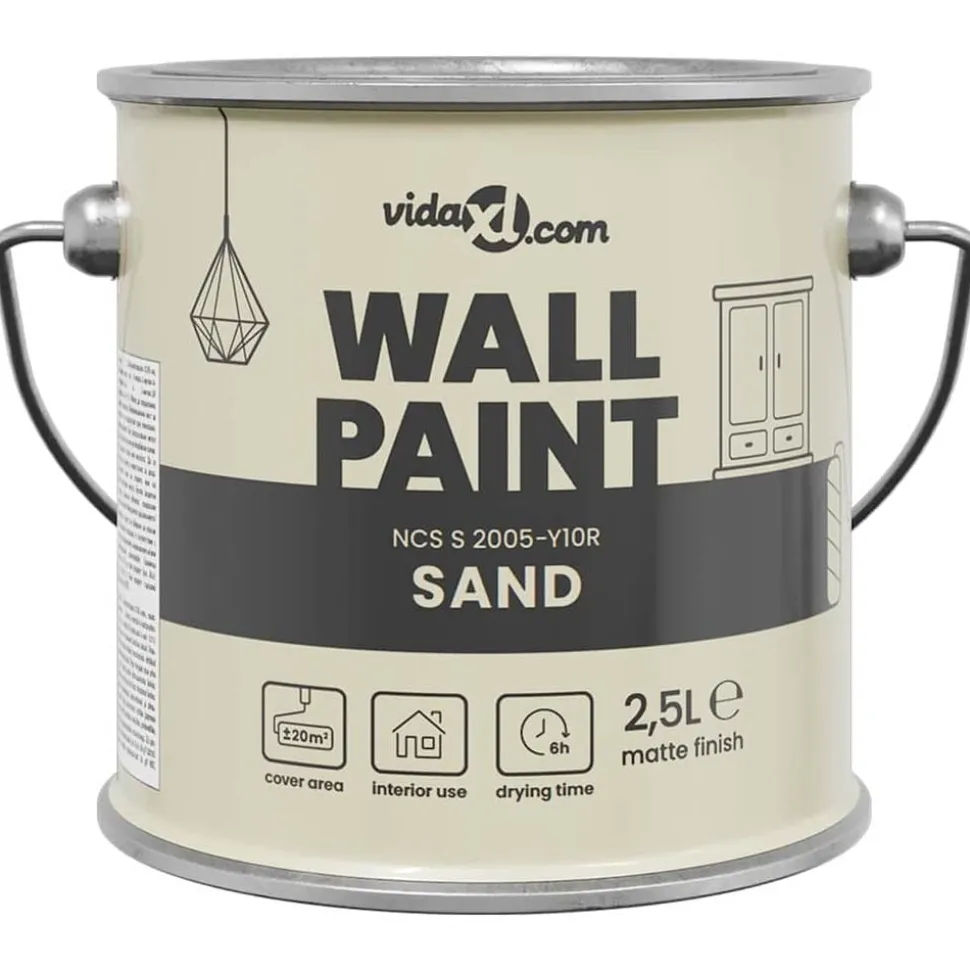 vidaXL Peinture murale Marron 2,5 L Impression murale