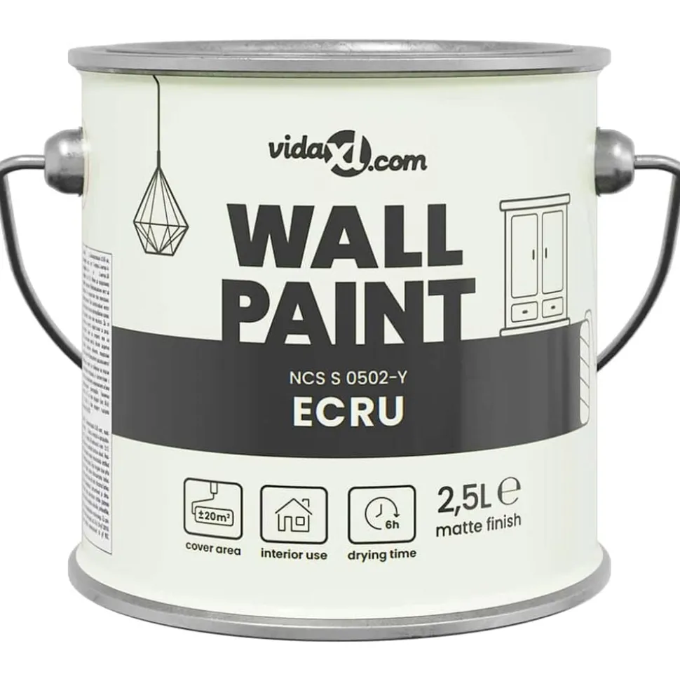 vidaXL Peinture murale Marron 2,5 L Impression murale