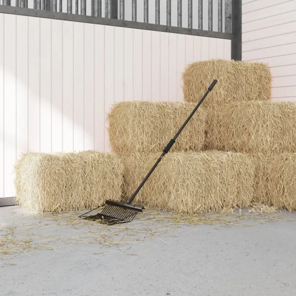 vidaXL Poignée de fourche Ø3,5x127,5 cm noir acier