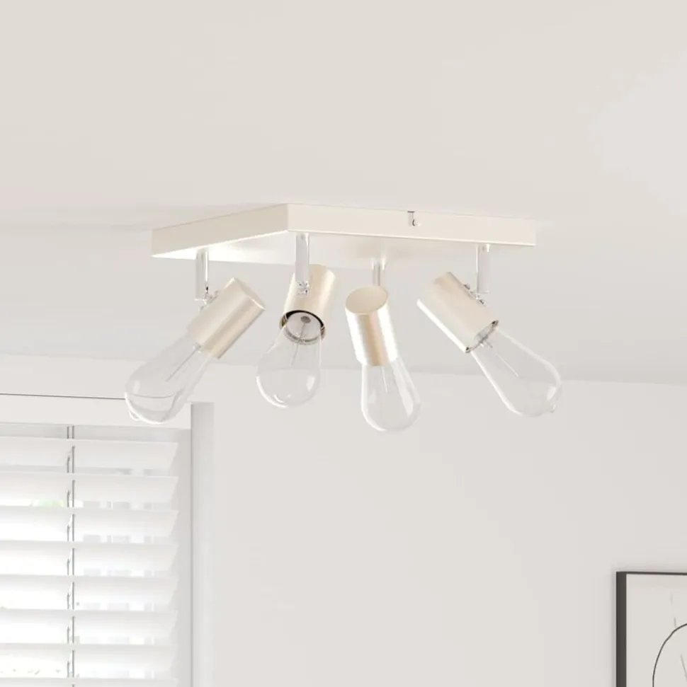 vidaXL Spot de plafond Nickel 26,5 x 26 x 11,5 cm Métal