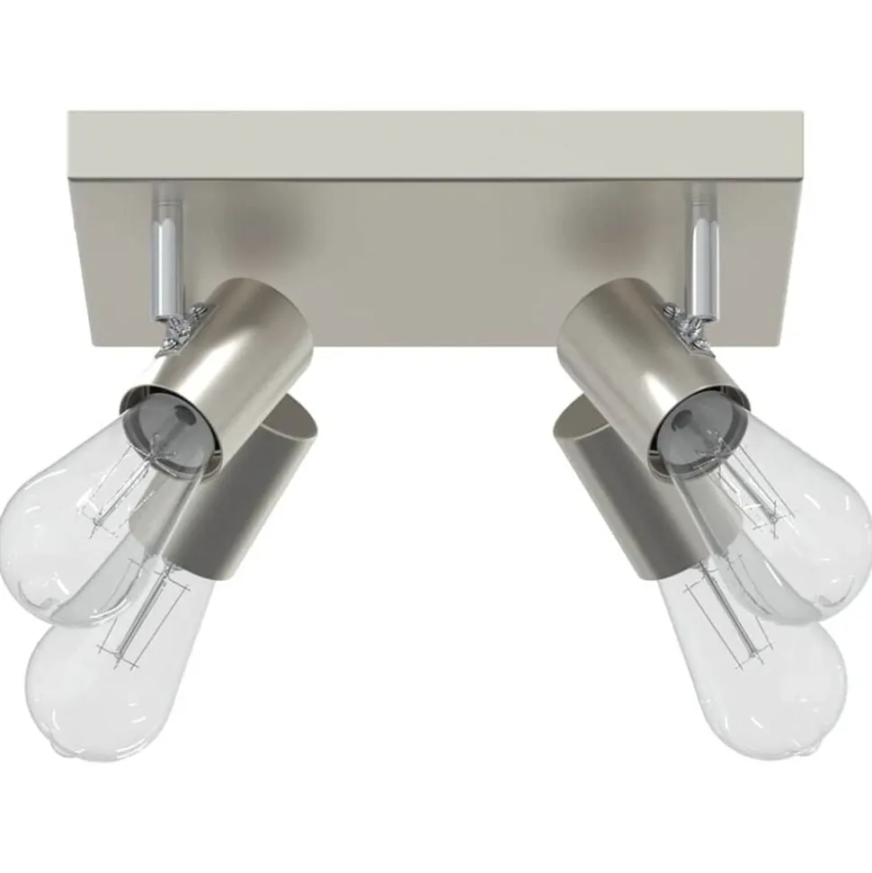 vidaXL Spot de plafond Nickel 26,5 x 26 x 11,5 cm Métal