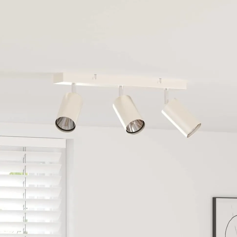 vidaXL Spot de plafond Nickel 38 x 6 x 16 cm Métal