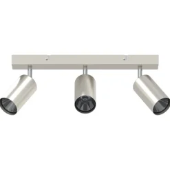 vidaXL Spot de plafond Nickel 38 x 6 x 16 cm Métal