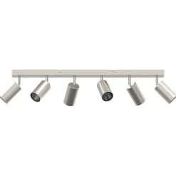 vidaXL Spot de plafond Nickel 73 x 6 x 16 cm Métal